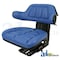 A & I Products Seat w/ Wrap Around Back w/Arms, Blue Vinyl, 265 lb / 120 kg Weight Limit 21" x19" x12" A-W333BU - alternate 1